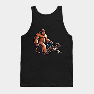 Bigfoot Walking German Shorthaired Dog Tee for Fans of Energetic Pointers Tank Top